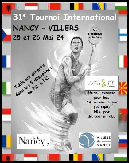 31e Tournoi International Nancy - Villers (Complet, sauf N1)