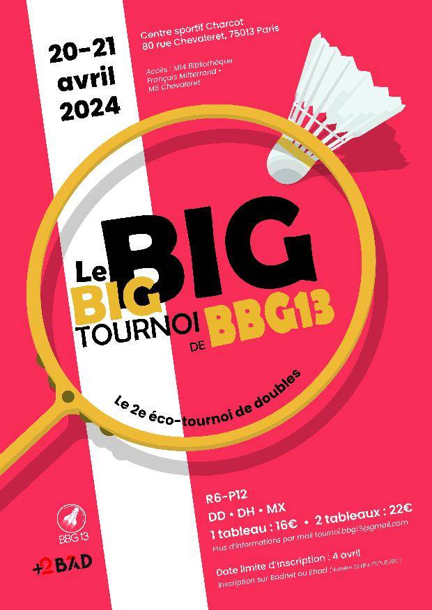 Le BigBig Tournoi - 2ème Éco-Tournoi de doubles de BBG13