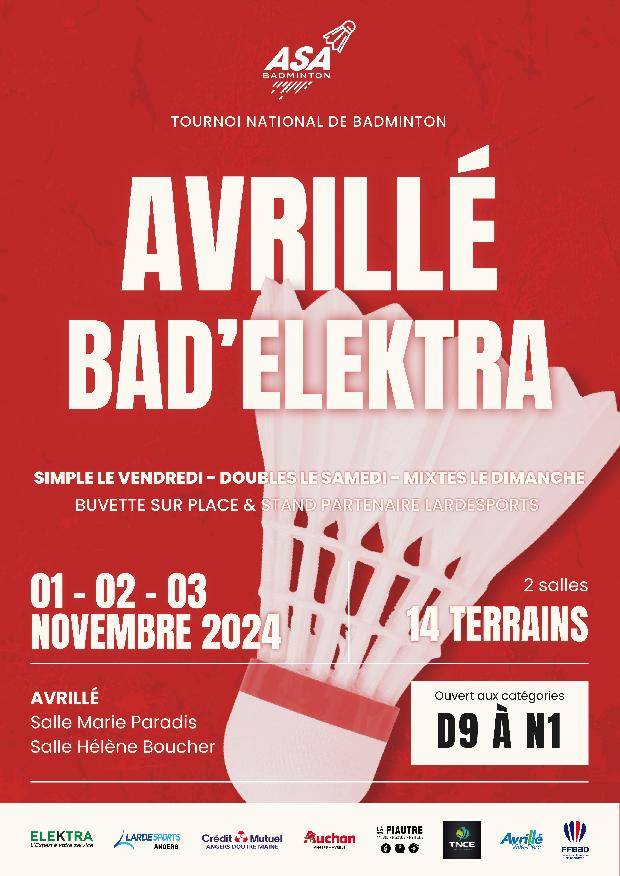 PL49 - Tournoi National Avrillé Bad&#039;Elektra 2024