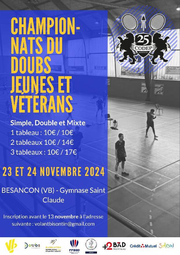 Championnat du Doubs - Jeunes/Vétérans 24/25