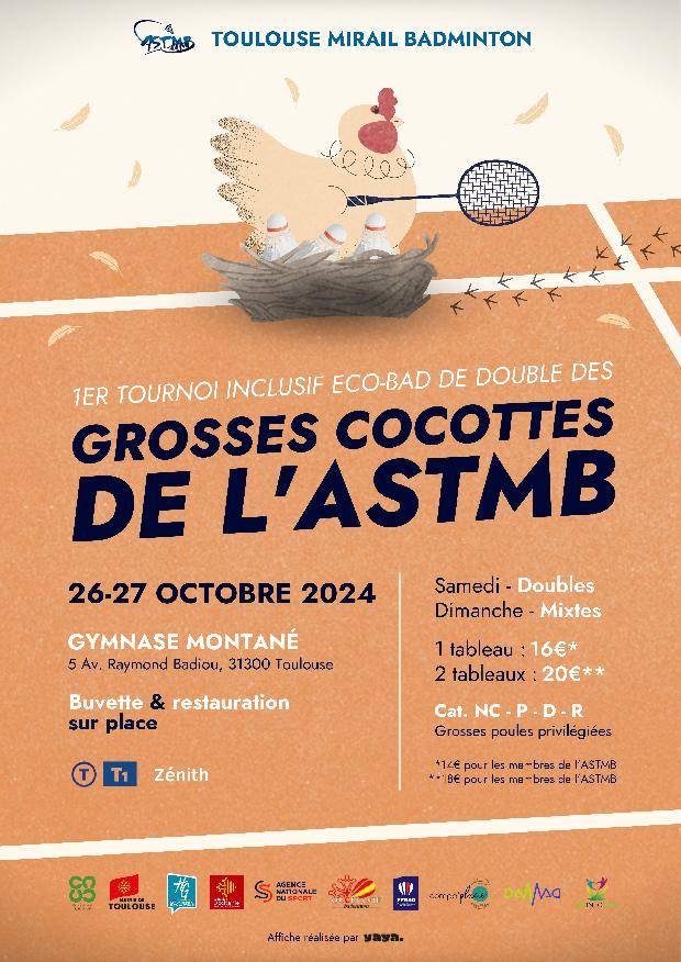 1er Tournoi inclusif Eco-Bad de Double des Grosses Cocottes de l&#039;ASTMB