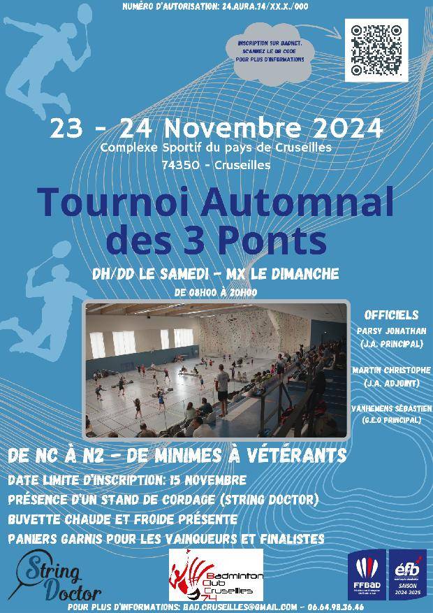 Tournoi automnal des 3 Ponts