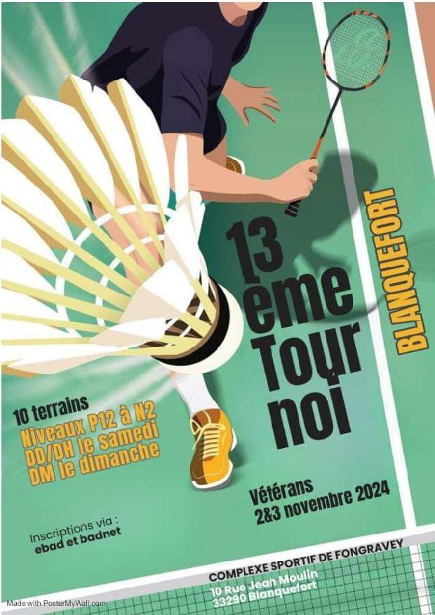 13 ème tournoi de doubles Vétéran de Blanquefort