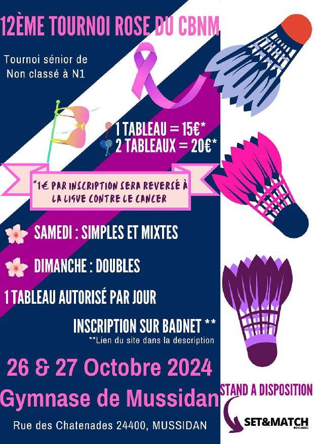 12ème Tournoi Rose du CBNM