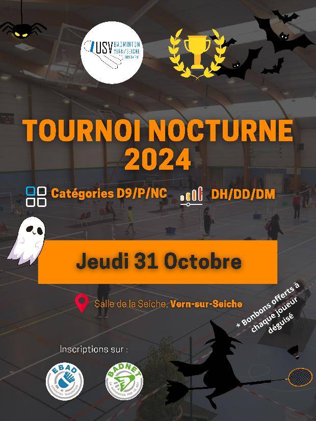 Tournoi nocturne Doubles Halloween D9-NC