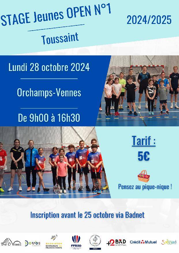 Stage Jeunes OPEN N°1 - Toussaint