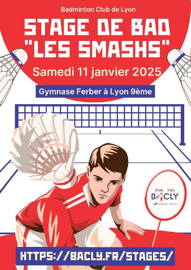 Stage d&#039;apprentissage et perfectionnement sur les smashs du Bad - LYON