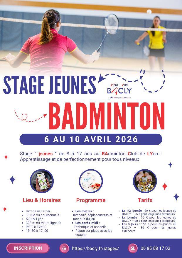 Stage - JEUNES -  du Printemps -  LYON