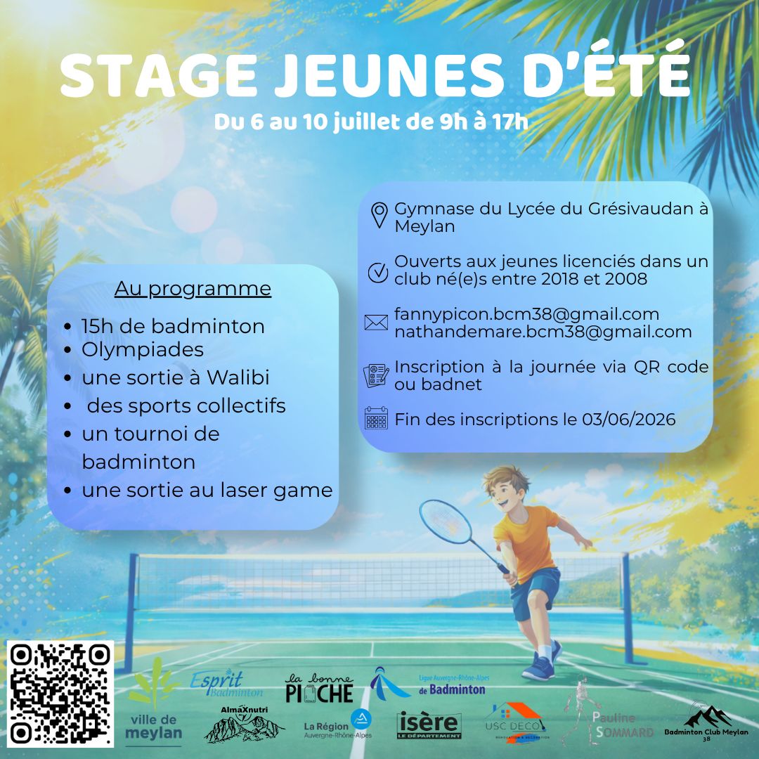 Stage Jeunes de fin d'année Juillet BCM38