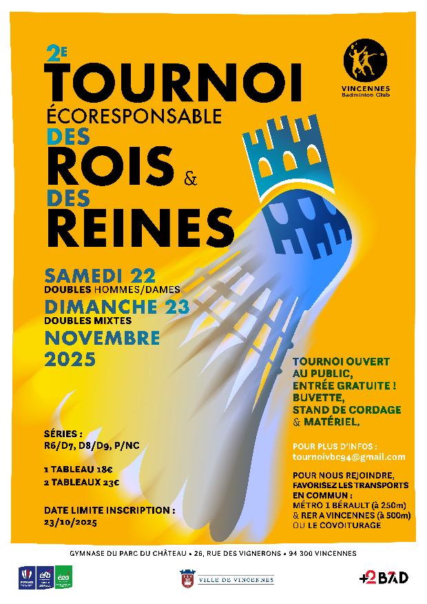 2ème tournoi écoresponsable des Rois et des Reines