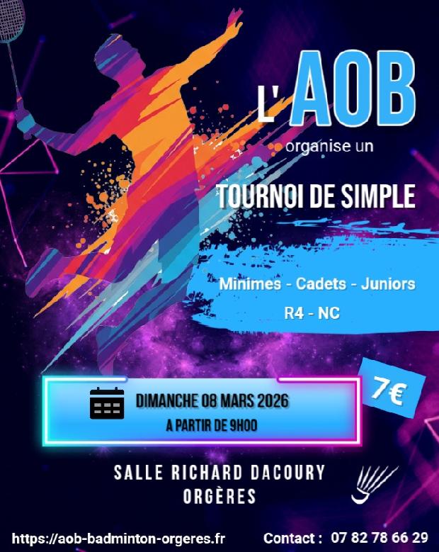 Tournoi jeune simple AOB