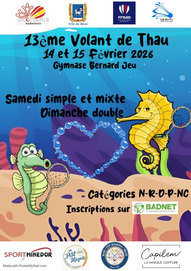 13eme volant de thau