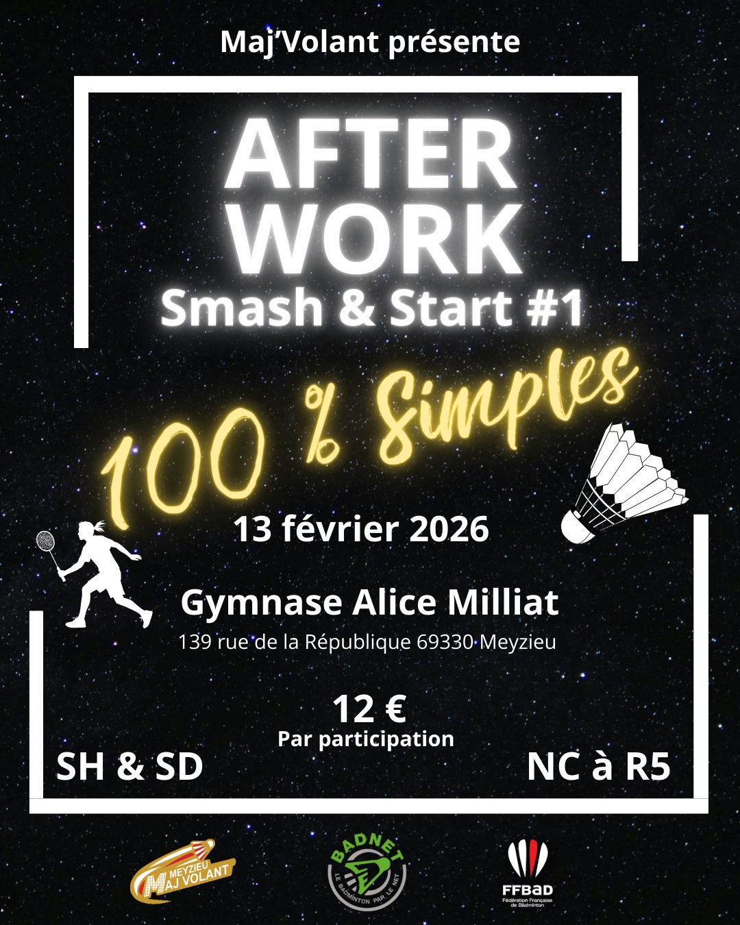 Afterwork Maj'Volant Smash &amp;amp; Start #1