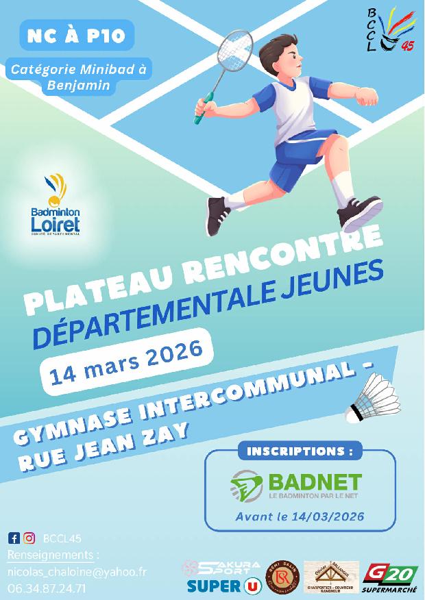 PLATEAU RENCONTRE DEPARTEMENTALE JEUNES 2025-2026 ETAPE 6 B BCCL45