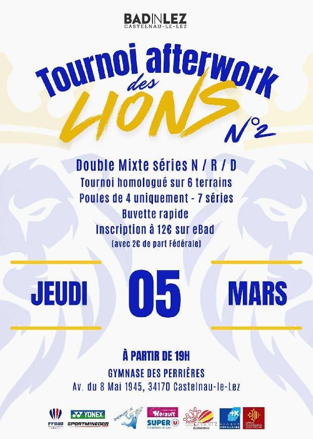 Tournoi afterwork des Lions n°2
