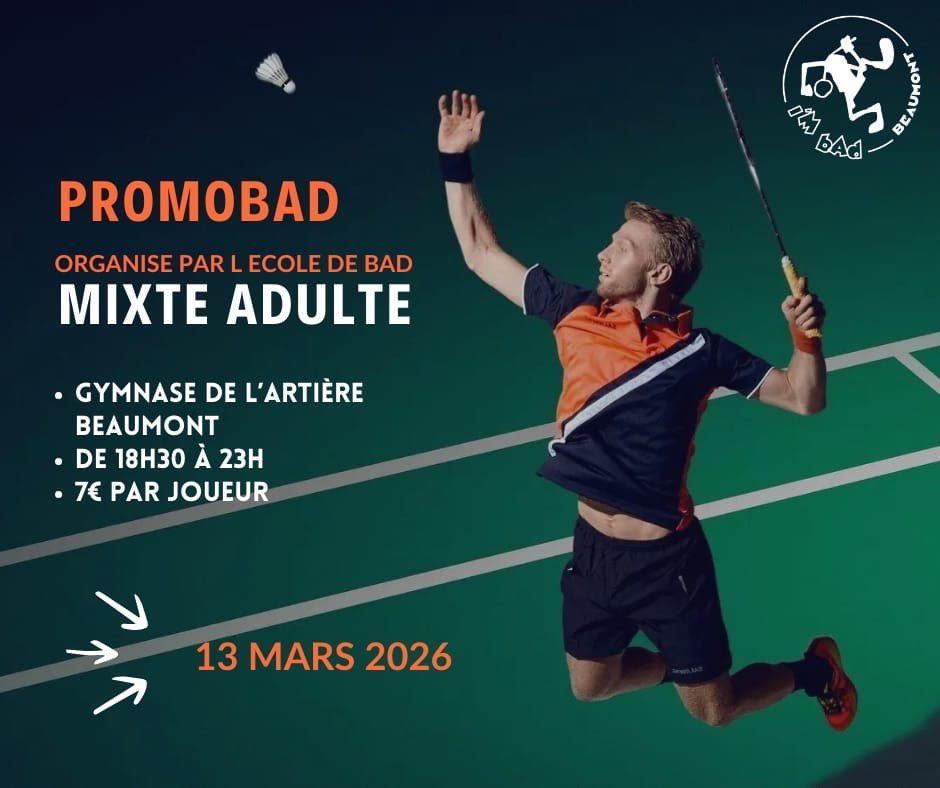 Promobad mixte adultes - organisé par l’école de bad