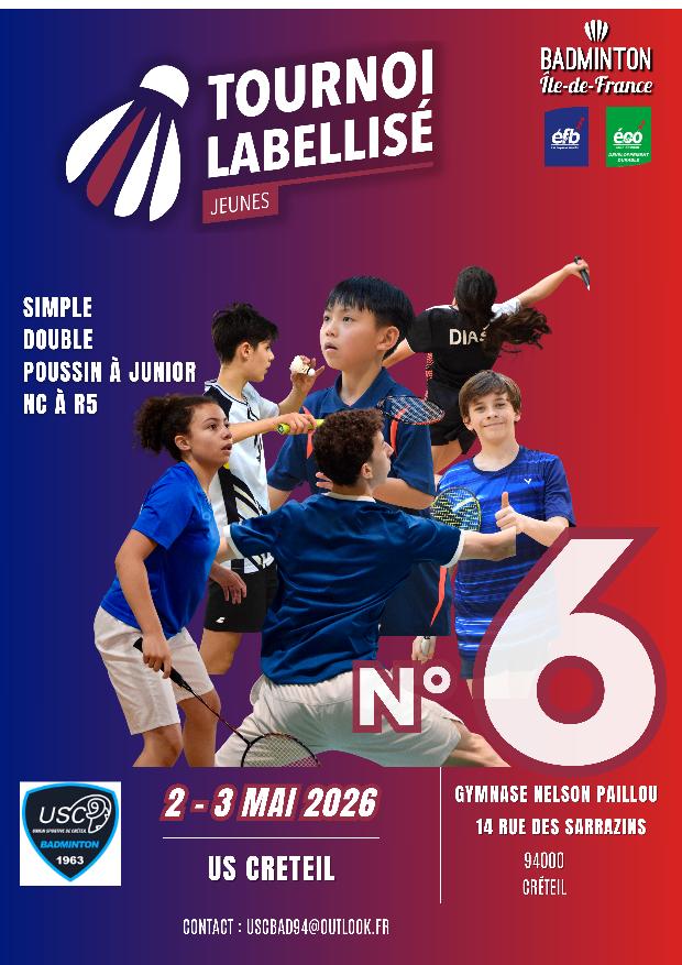 Tournoi Labélisé Jeune n°6 Créteil