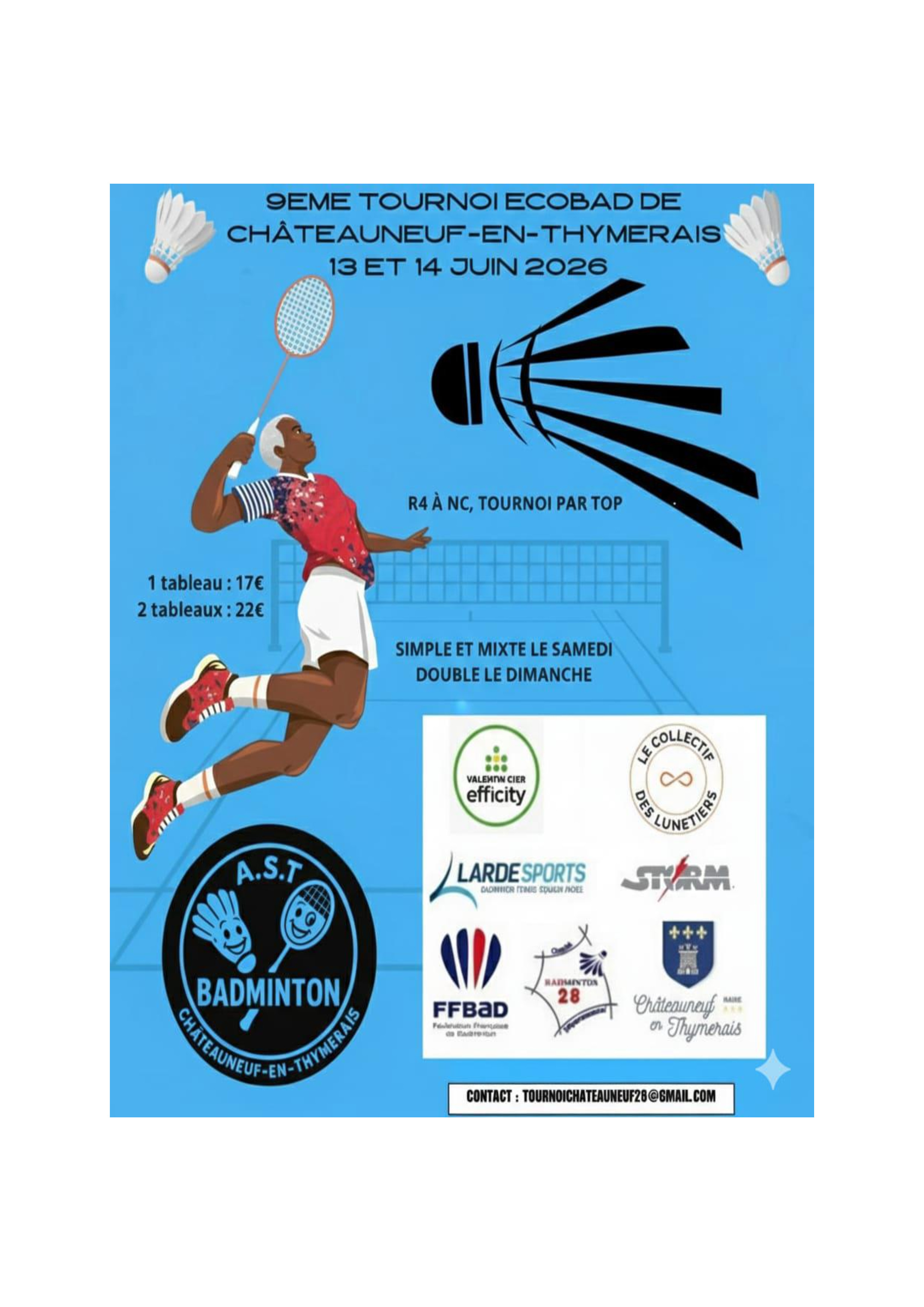 9EME TOURNOI ECO-BAD AST BADMINTON