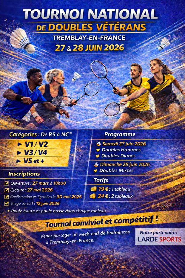 Tournoi de Double Veteran de Tremblay en france