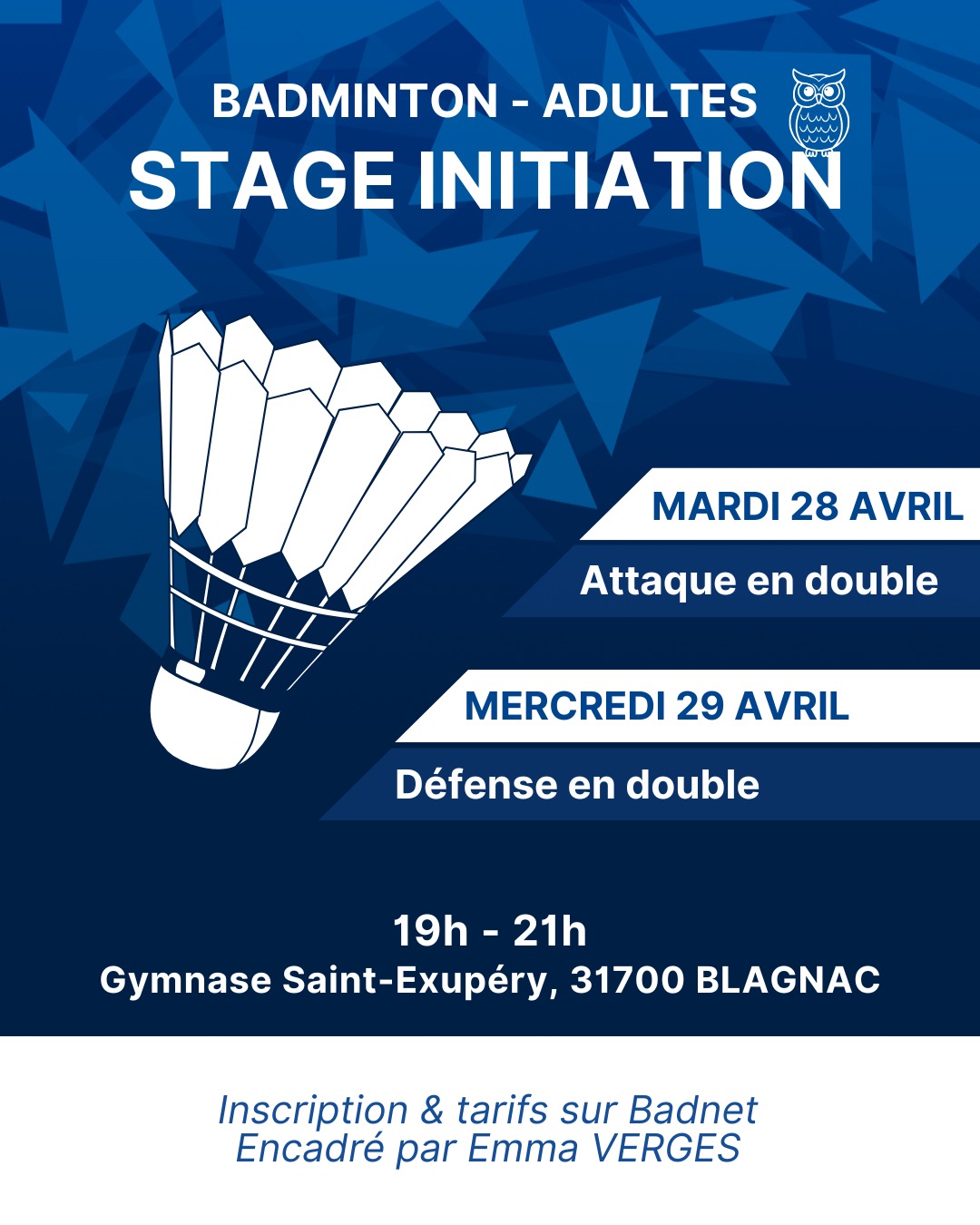 Stage Adultes Initiation - avril 2026 (2 soirées)