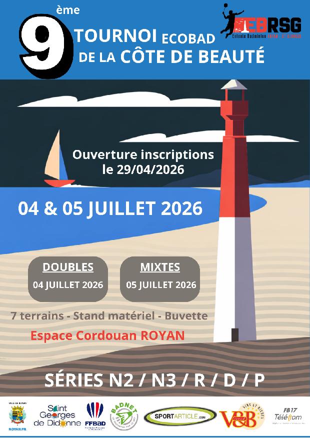 9ème Tournoi EcoBad de la Côte de Beauté