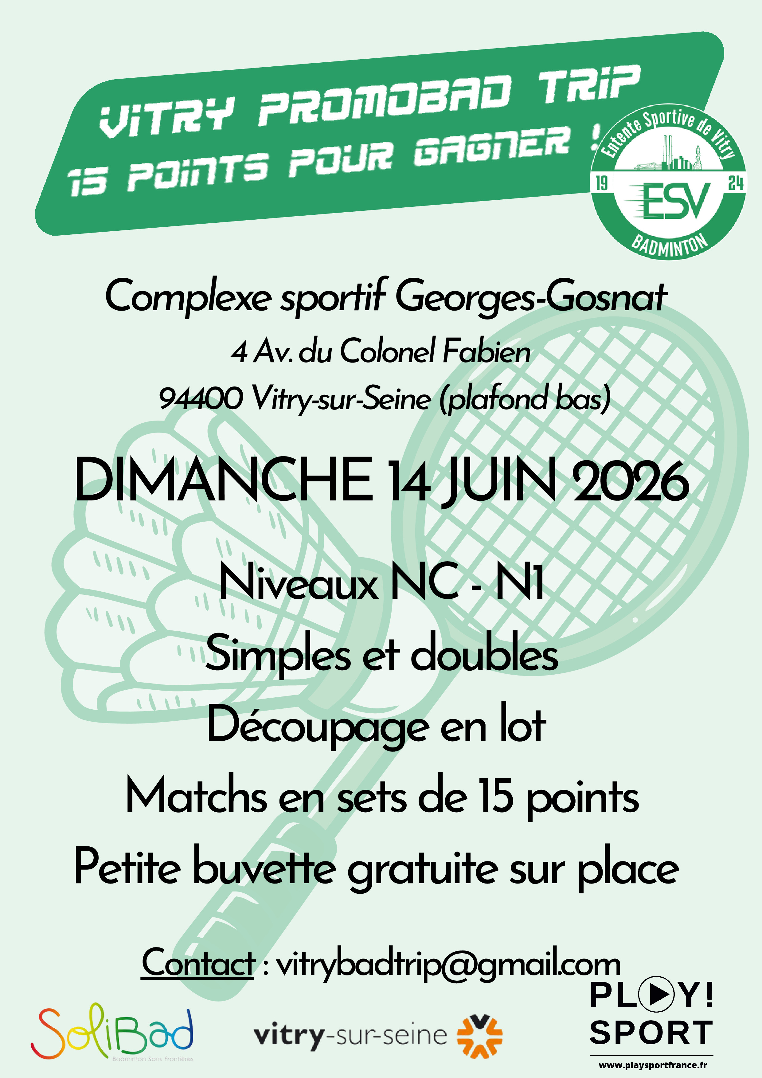 Vitry Promobad Trip - 15 points pour gagner !