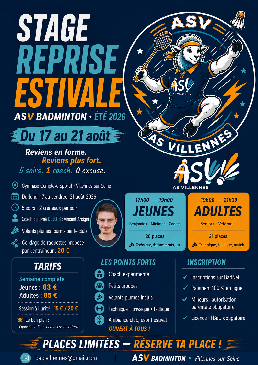 ASV - Stage reprise estivale - Adultes