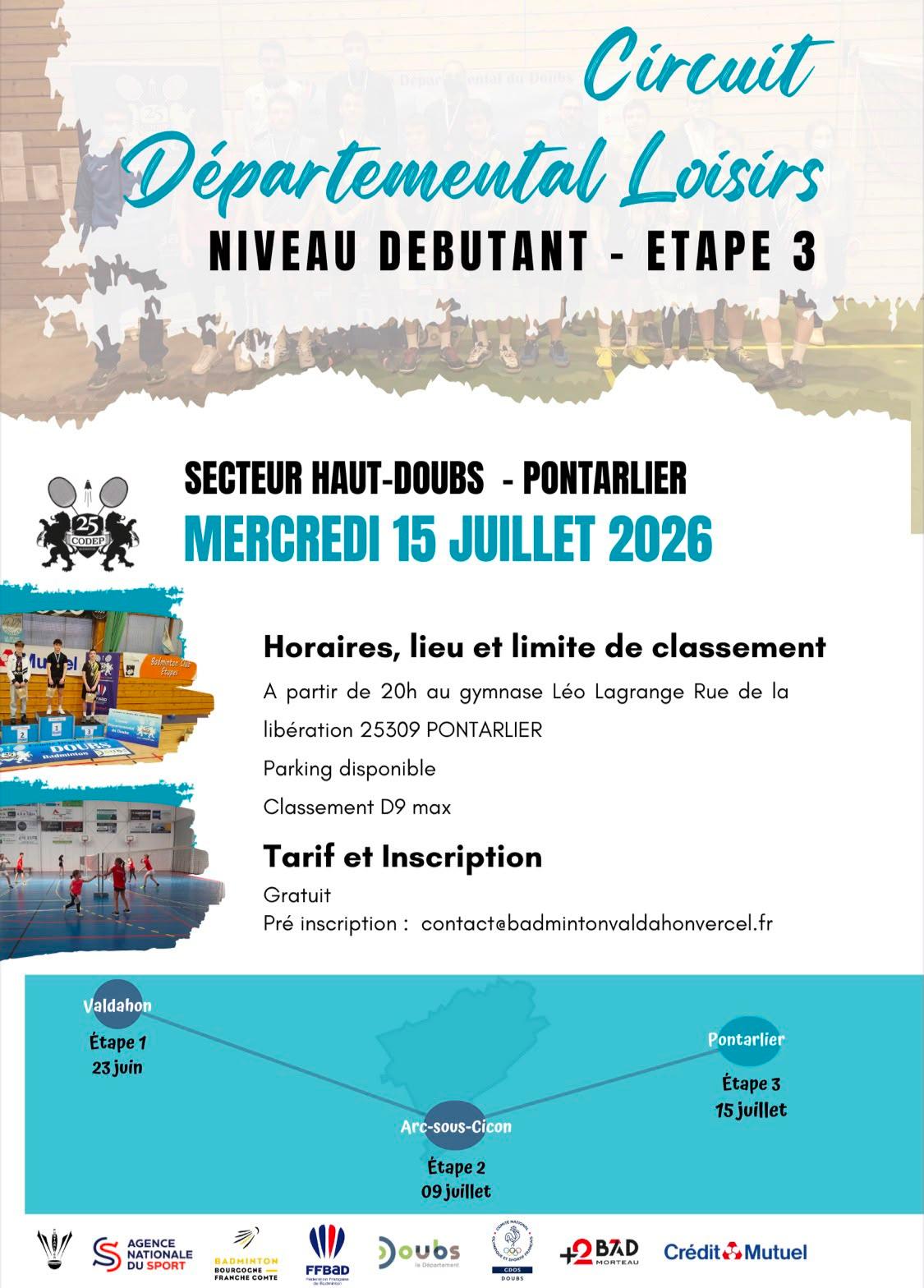 Circuit Loisir - Comité Doubs - Etape 3