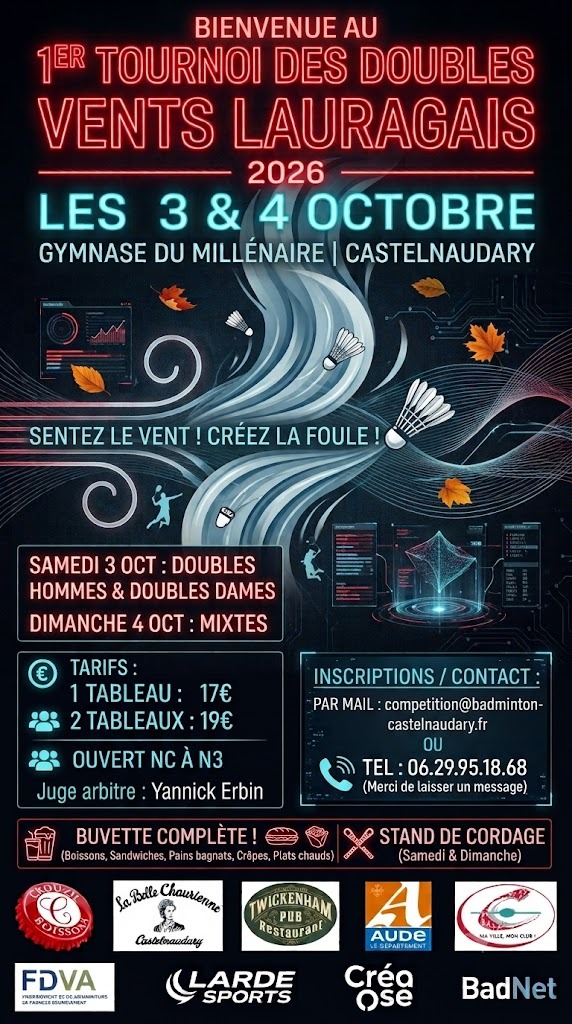 1er tournoi des doubles vents Lauragais
