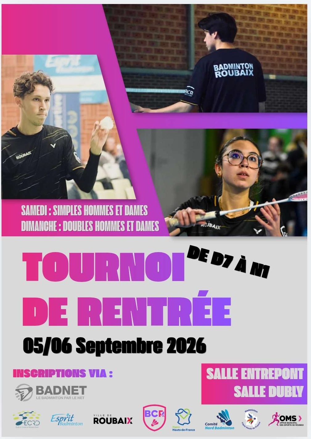 TOURNOI DE RENTREE N et R - ROUBAIX