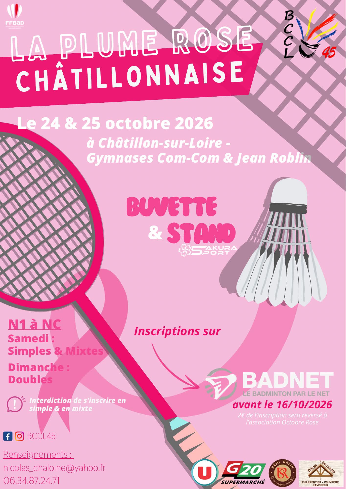 La Plume Rose Châtillonnaise 2026-2027