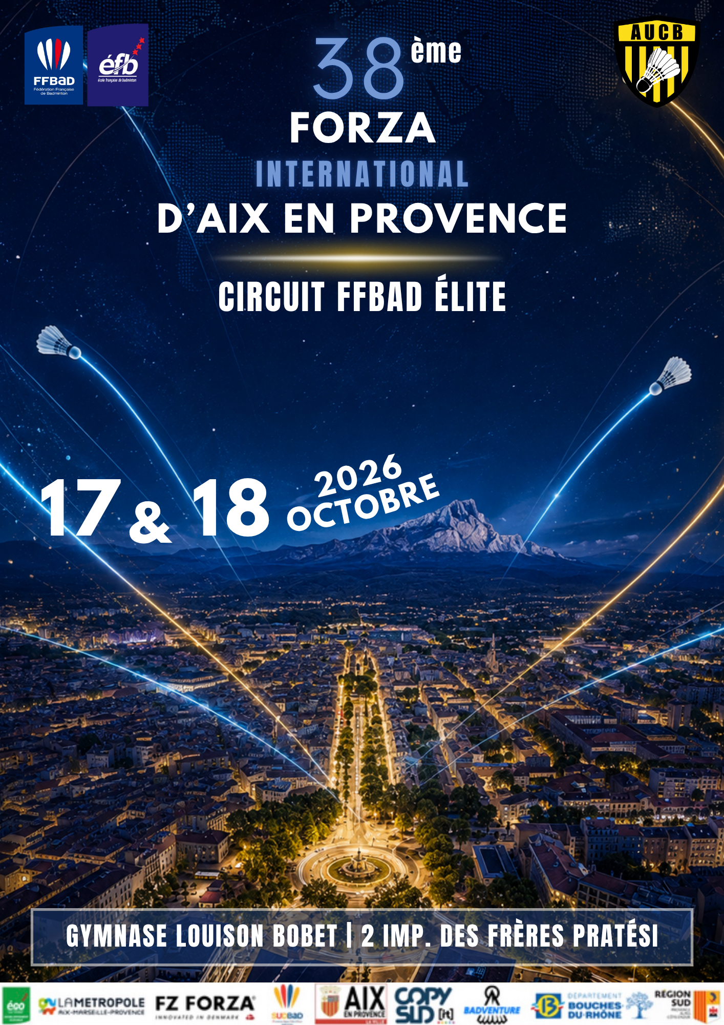 38ème Tournoi International d'Aix-en-Provence Circuit Elite - VICTOR