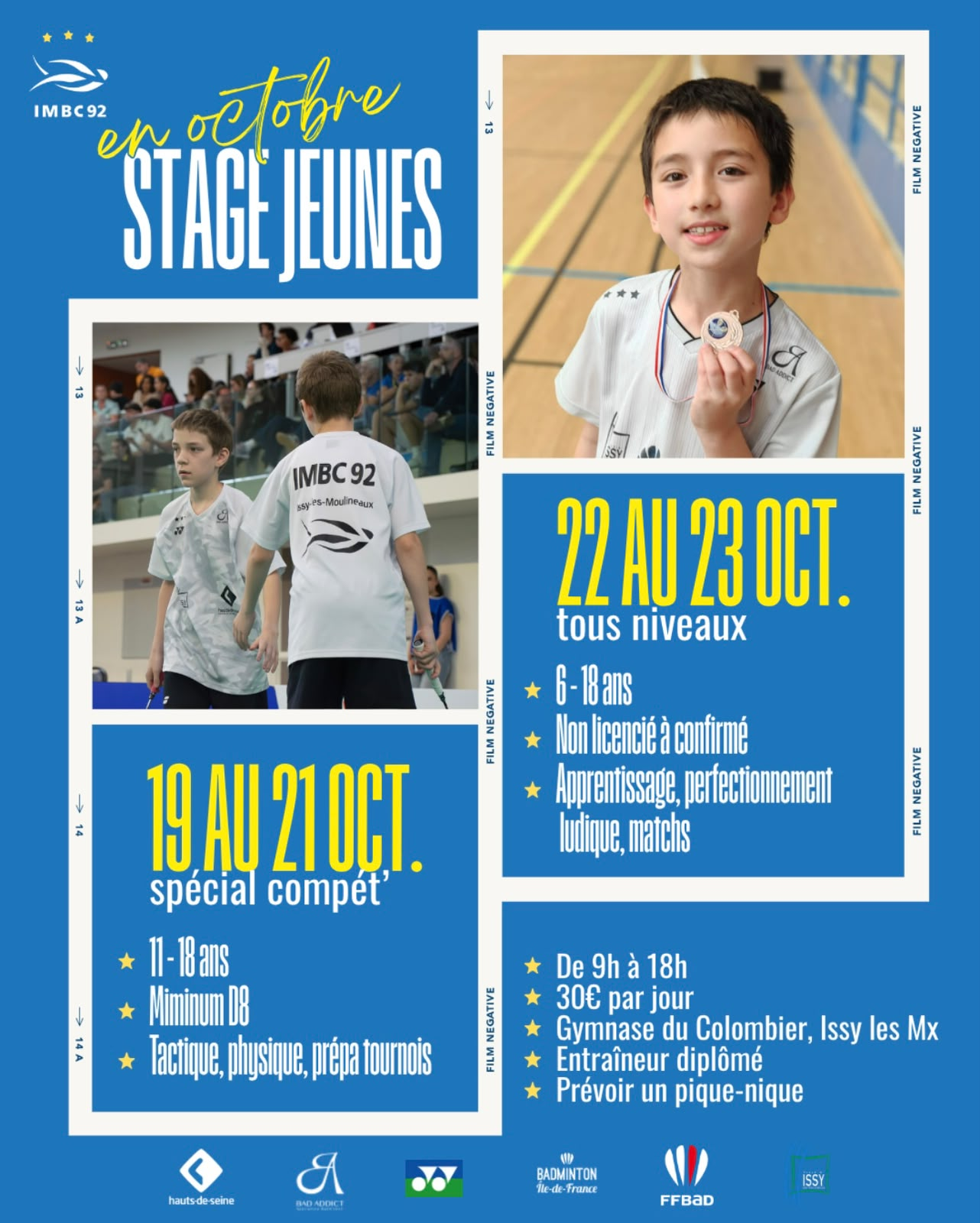 Stage Jeunes Octobre 2026 - Issy-les-Moulineaux - IMBC92