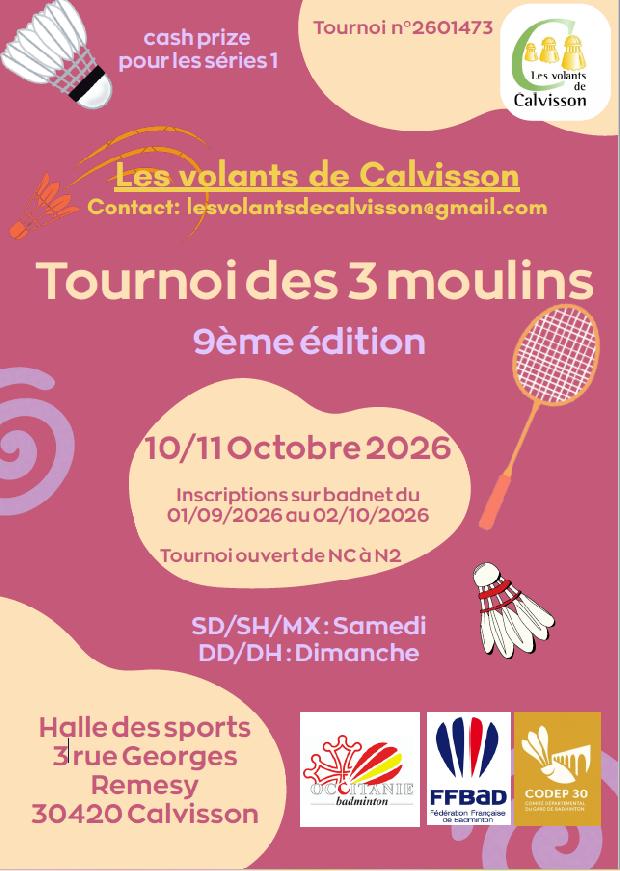 9eme Tournoi des 3 Moulins