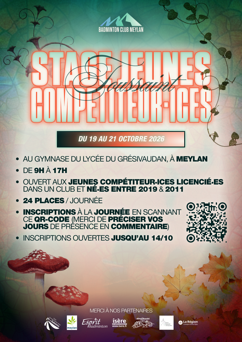 Stage Jeunes Compétiteurs Toussaint BCM38