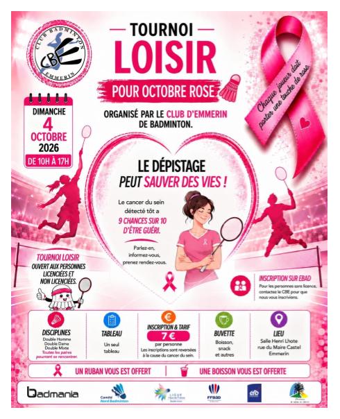 TOURNOI AMICAL OCTOBRE ROSE 1ère édition
