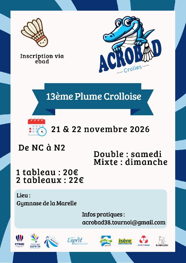 13ème tournoi régional de la Plume Crolloise