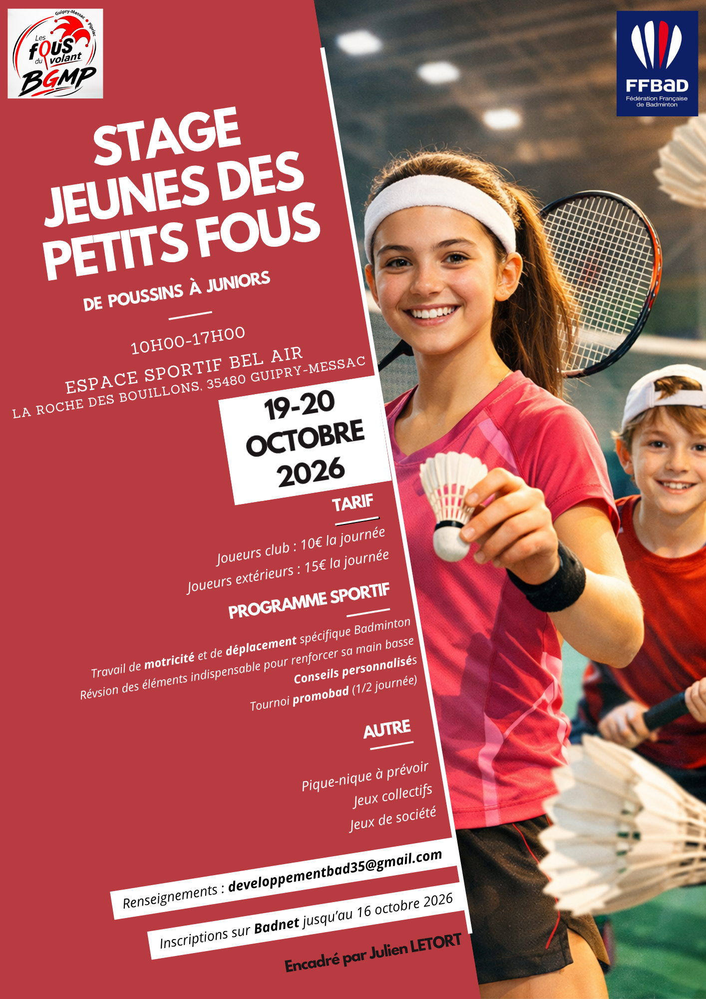 Stage Jeunes des Petits Fous (Toussaint)