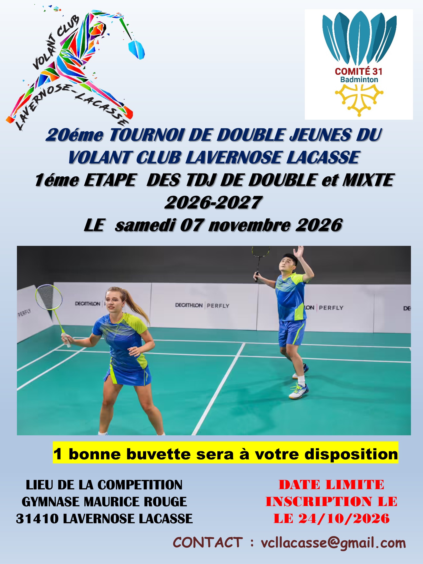 Circuit Jeune Départemental 31 - 1 TDJ de double - VCLL