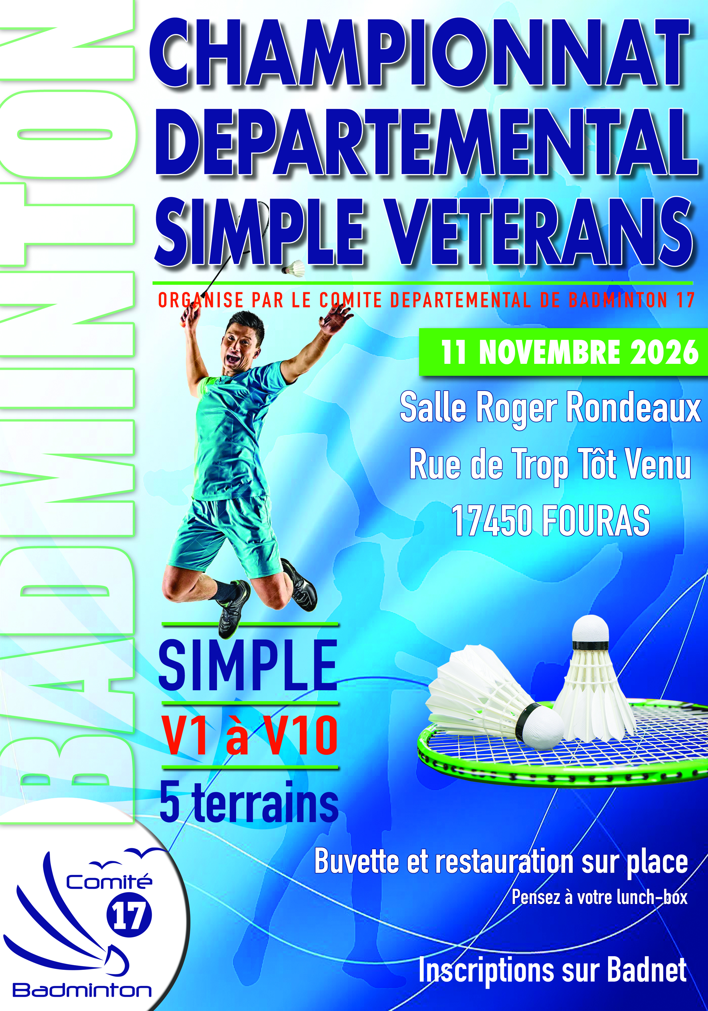Championnat Départemental 17 - simples vétérans
