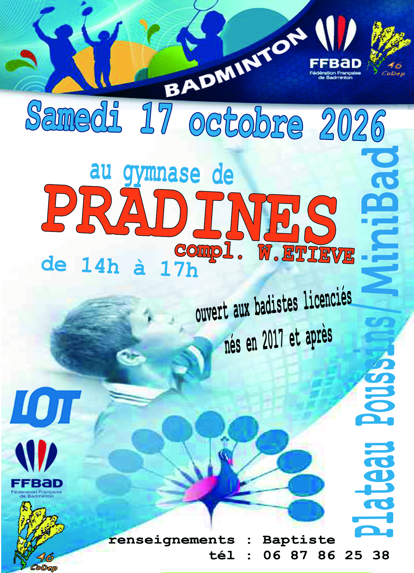 Plateau Minibad Poussins 46 N°1 - PRADINES