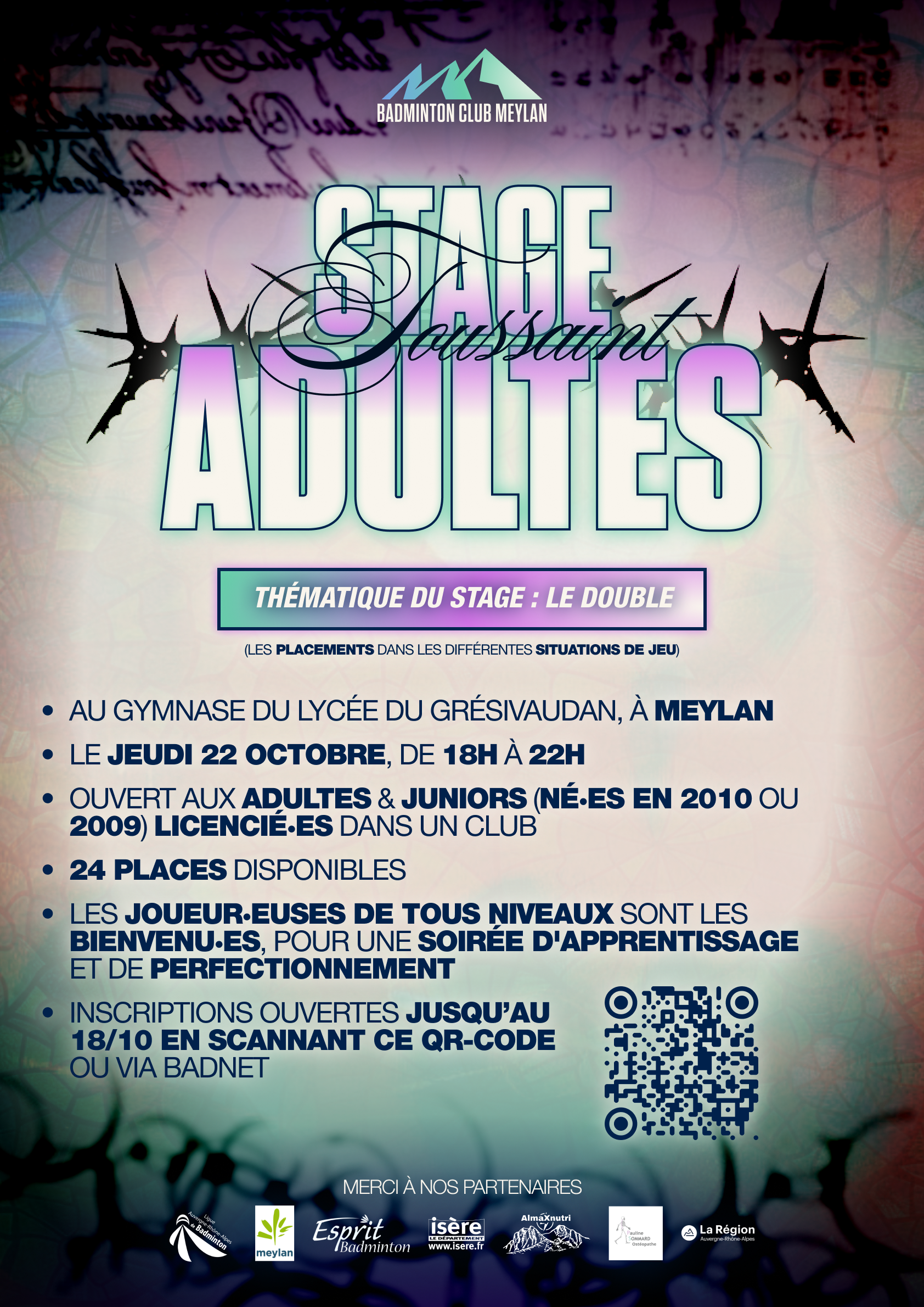 Stage Adultes Toussaint BCM38
