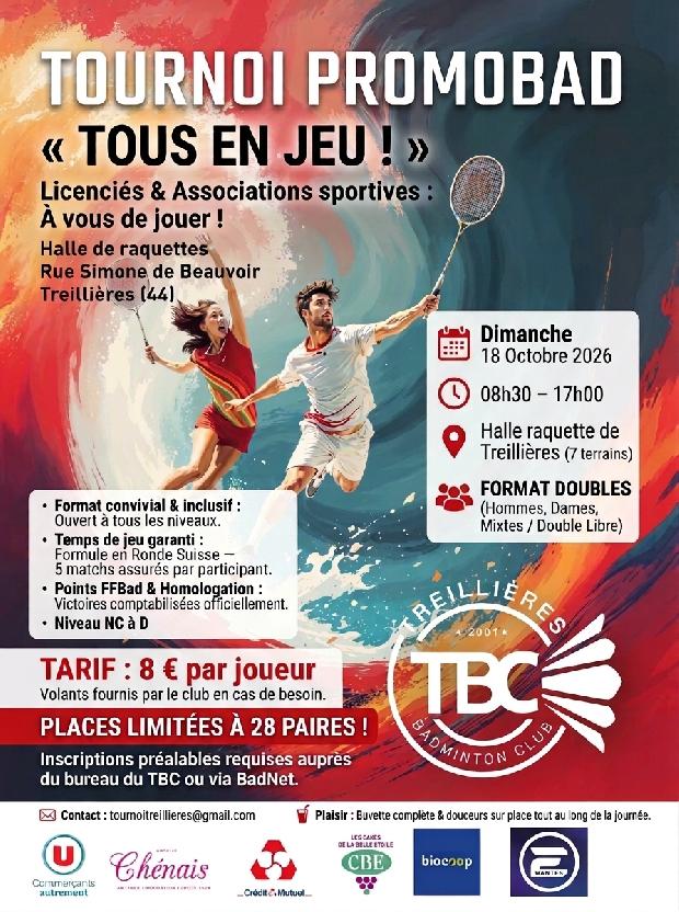 PDLL44 - Tournoi Promobad en Ronde Suisse de Treillières
