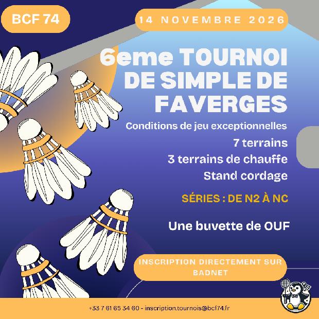 6ème Tournoi National de simples