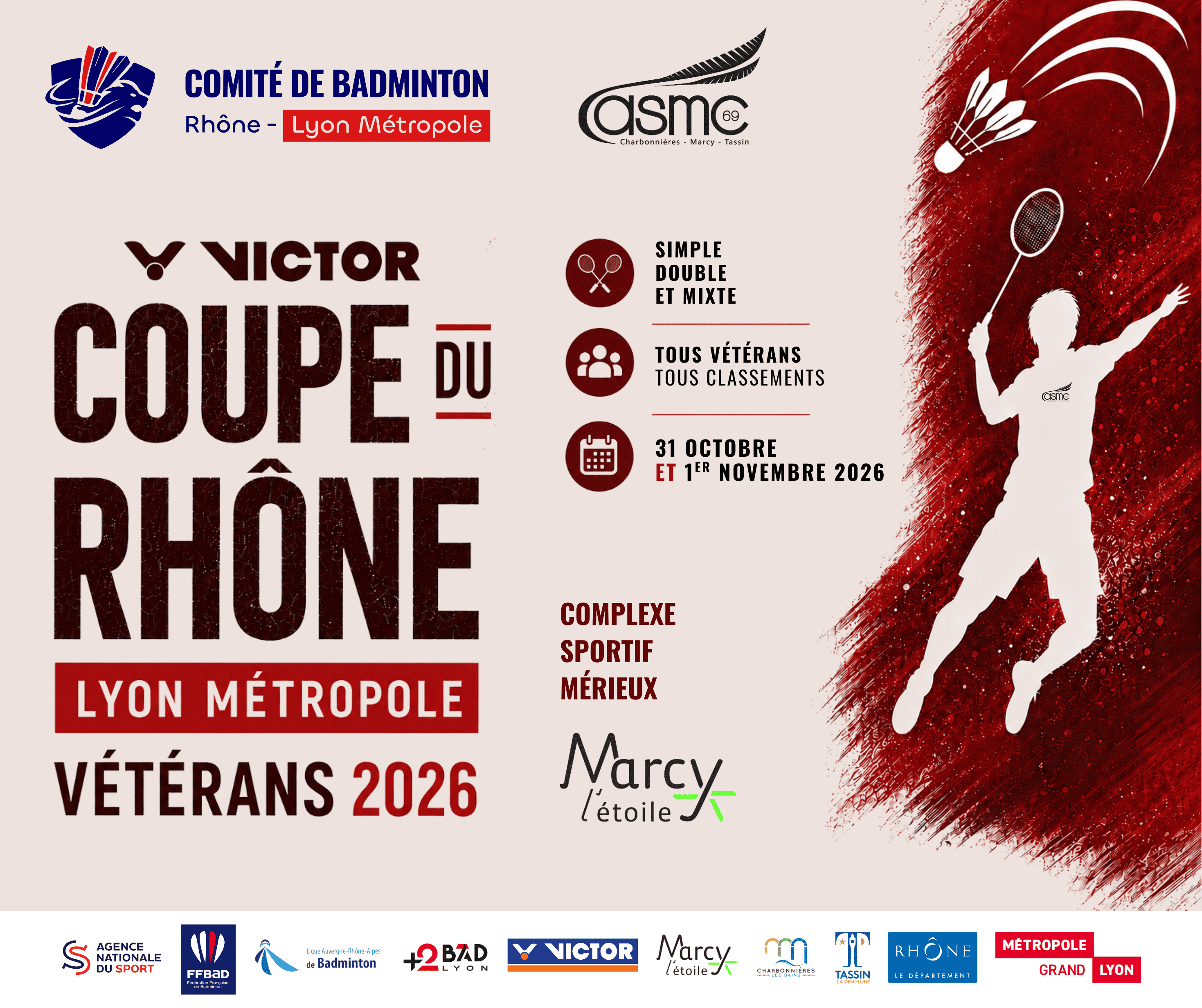 Championnat Départemental 69 - VICTOR Coupe du Rhône - Lyon Métropole Vétérans 2026