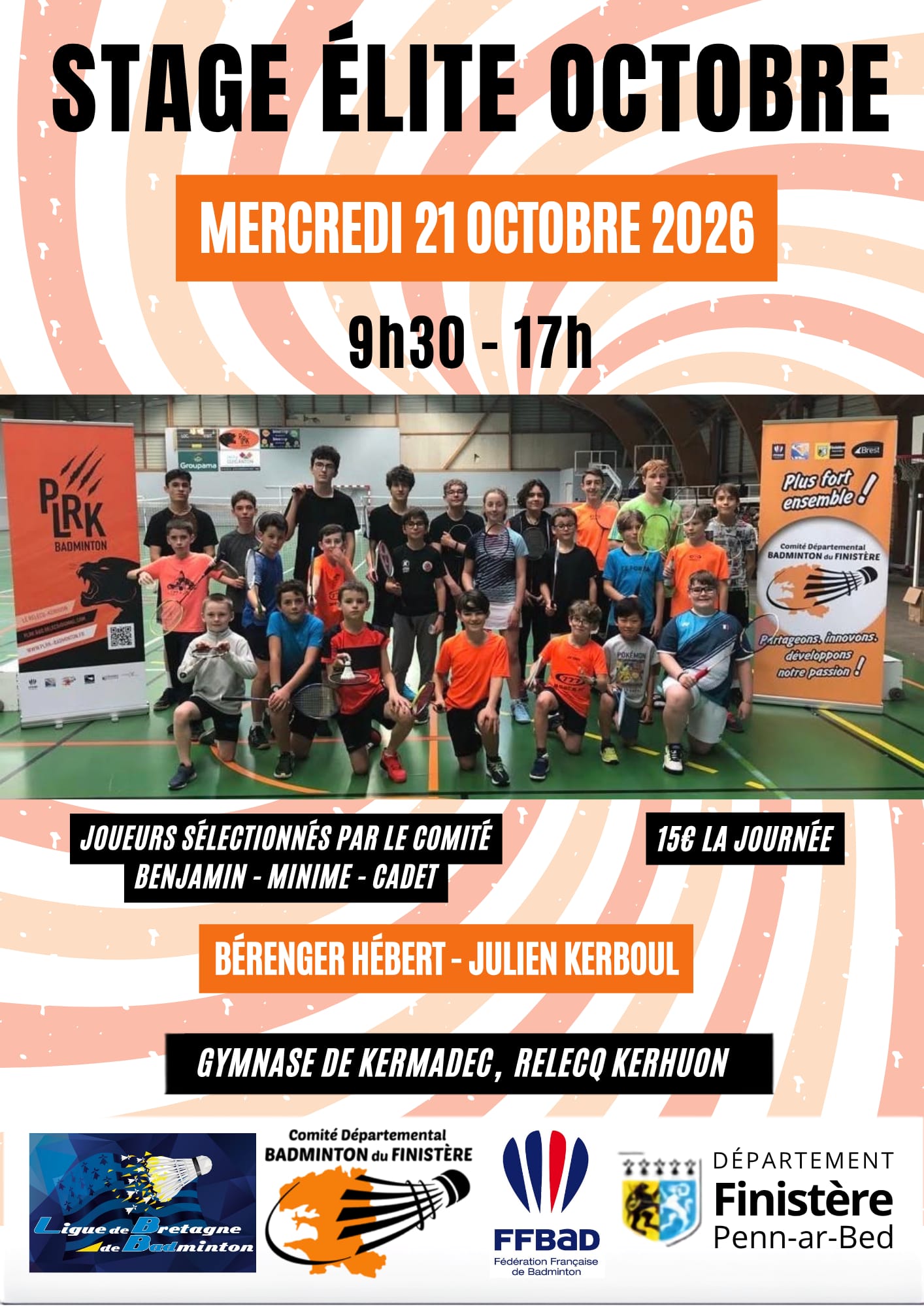 Stage Jeunes Élite Benjamin/Minimes/Cadets