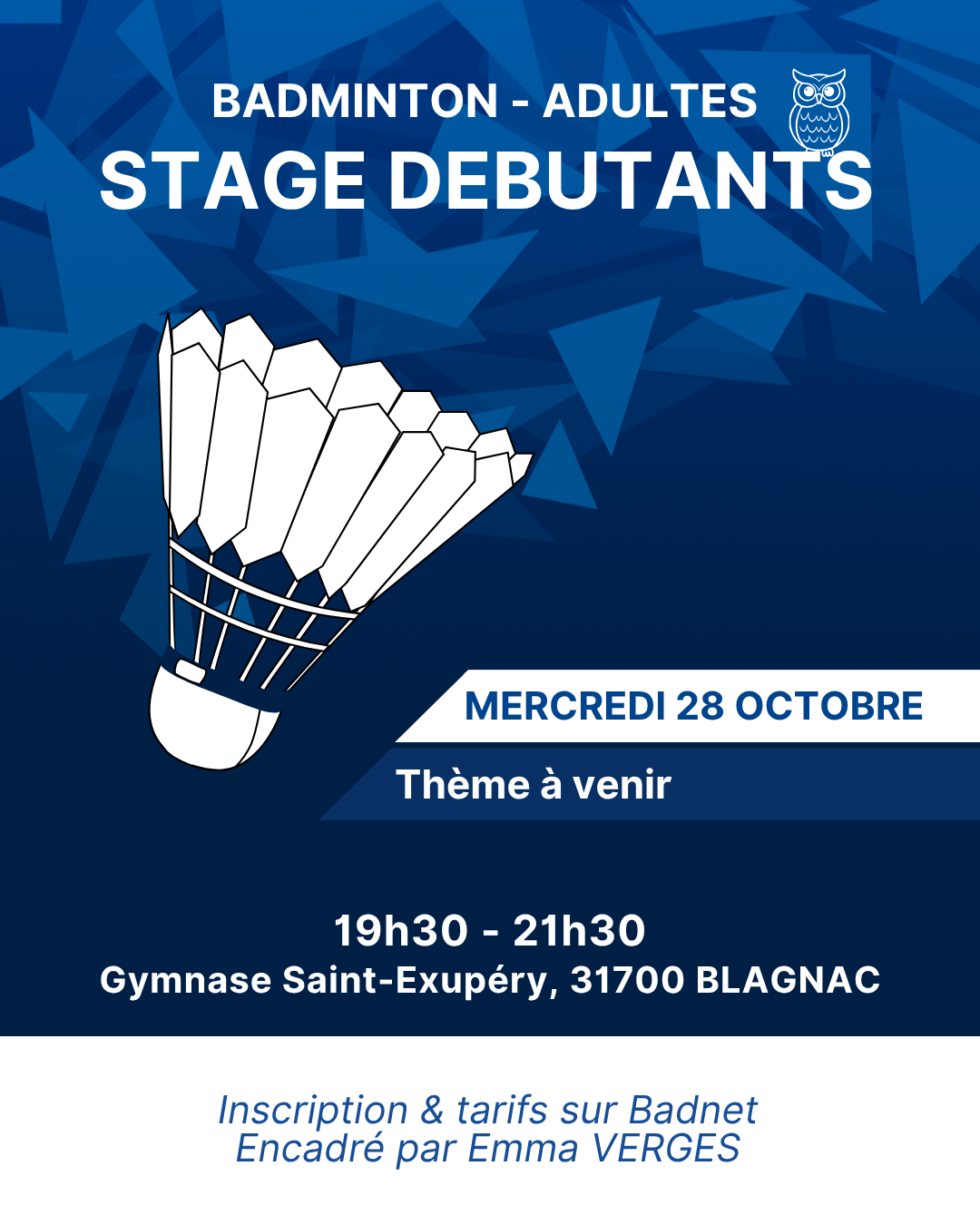 Stage Adultes Débutants - octobre 2026 (1 soirée)