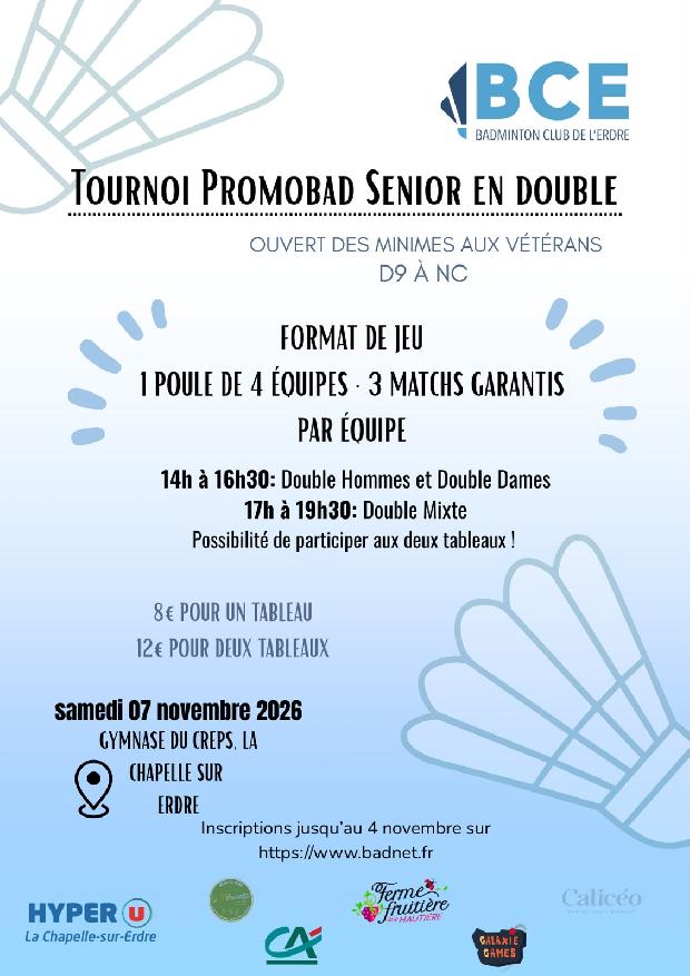 PDLL44-Promobad doubles et mixtes de La Chapelle sur Erdre