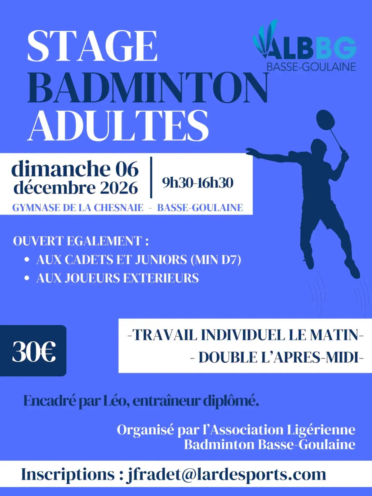 Stage ALBBG 6 décembre
