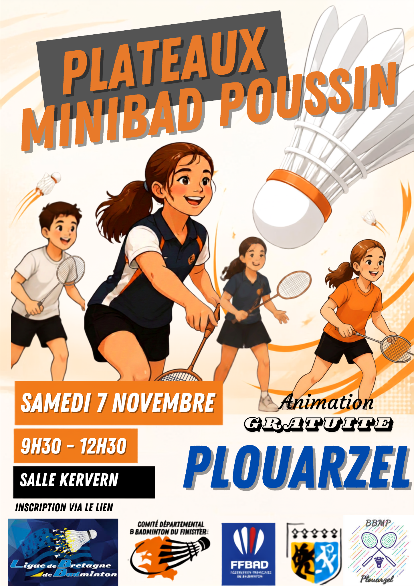 Plateau MiniBad Poussin Nord novembre 26